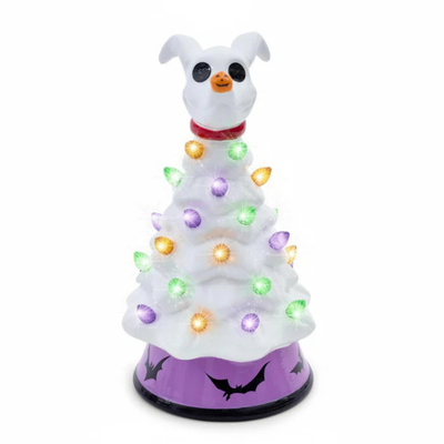 Disney NMBC Zero Lighted Ceramic Christmas Tree 6"