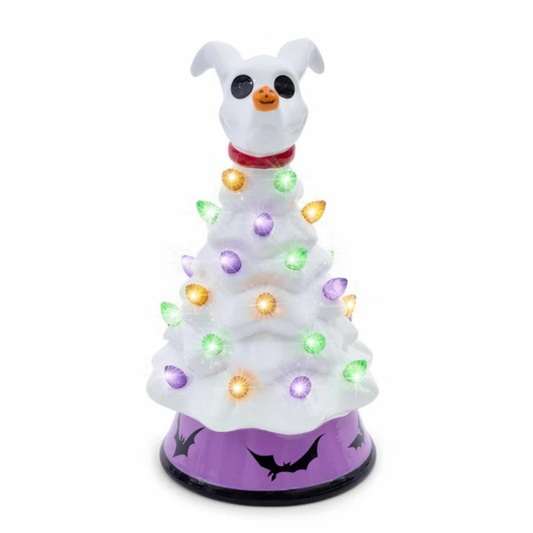 Disney NMBC Zero Lighted Ceramic Christmas Tree 6"