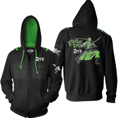 Ripple Junction One Piece Men's Authentic Full Zip Hooded Sweatshirt w/Chest Pockets