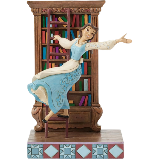 Enesco Disney Traditions by Jim Shore Beauty and The Beast Belle with Bookshelf Figurine