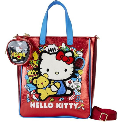 Loungefly Sanrio Hello Kitty 50th Anniversary Tote Bag with Coin Bag