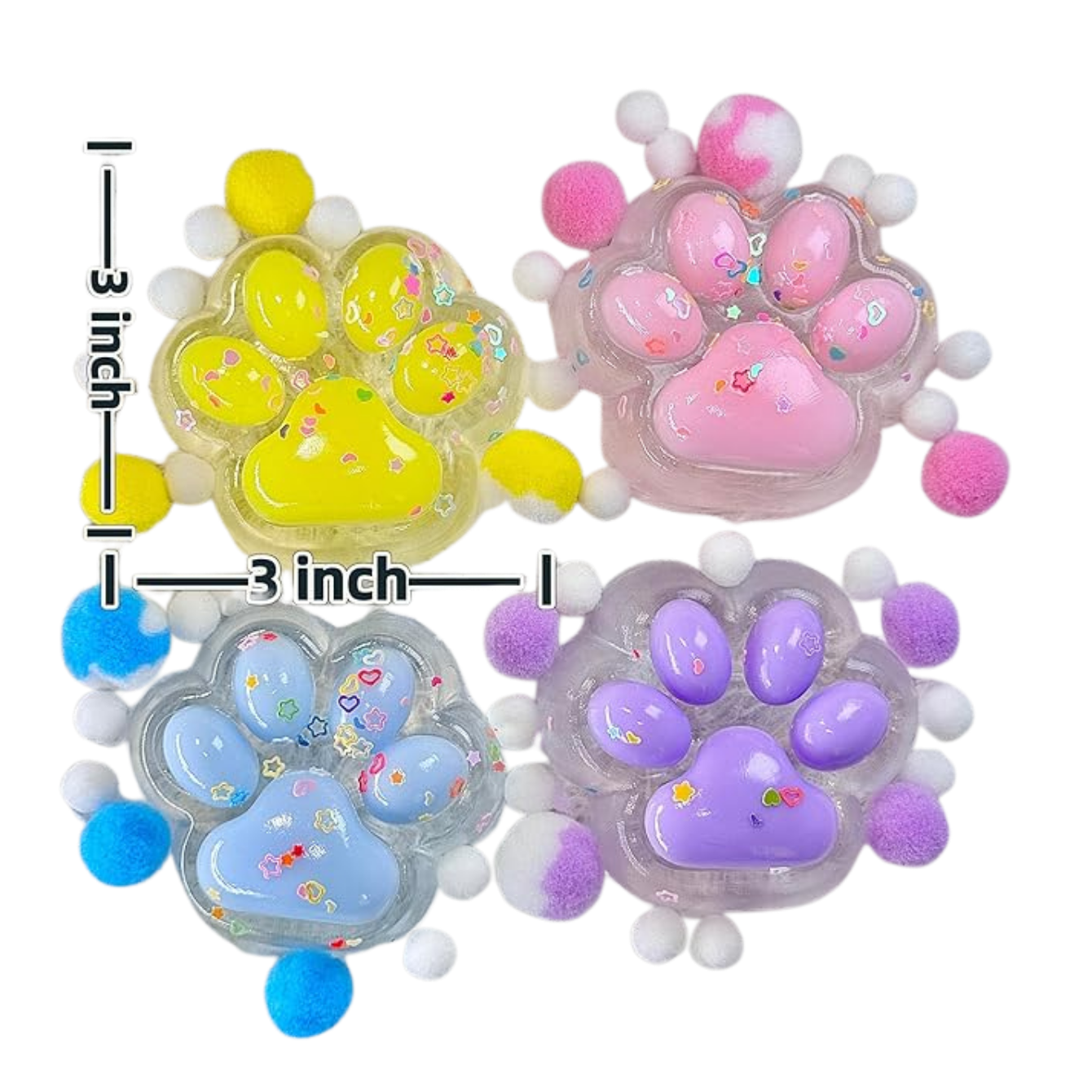 Taba Squishy Paw, Transparent Cat Paw Squishy