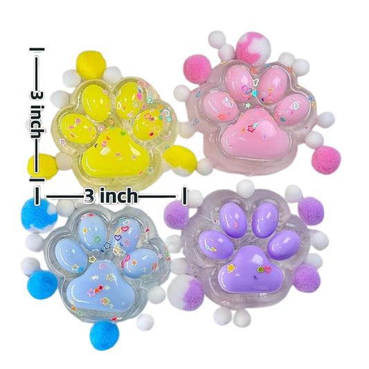 Taba Squishy Paw, Transparent Cat Paw Squishy