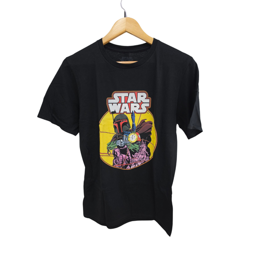 Star Wars Retro Boba Fett Comic Black T-shirt