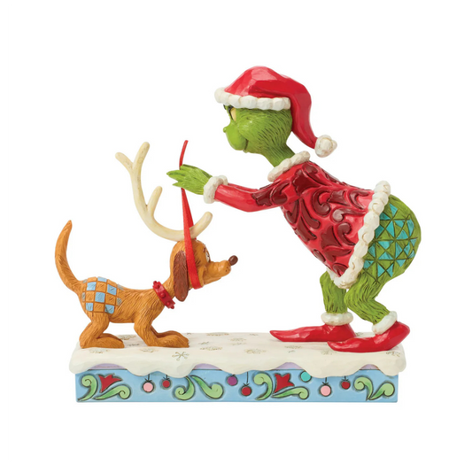 Enesco Grinch Tying Antlers Max