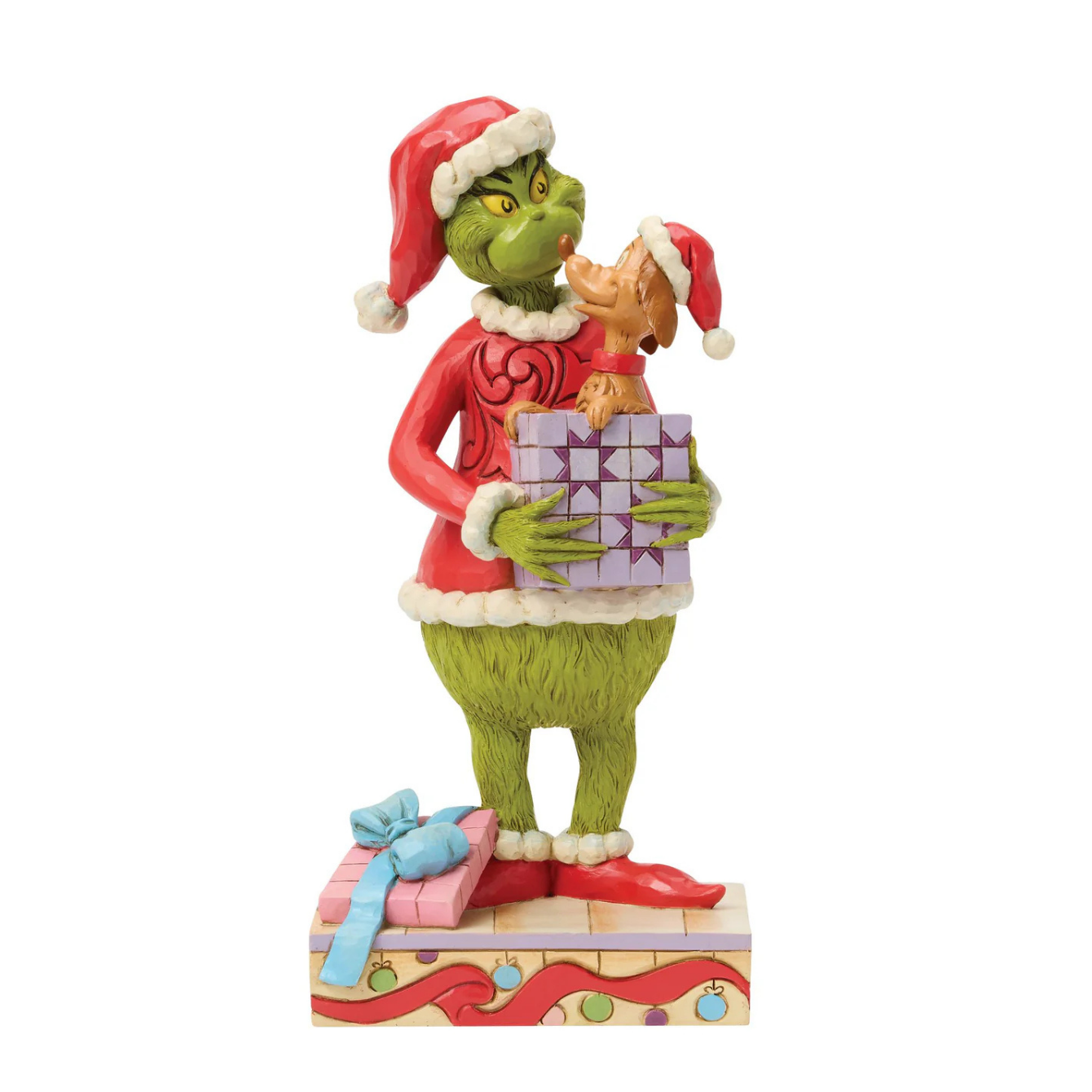 Grinch Holding Gift with Max