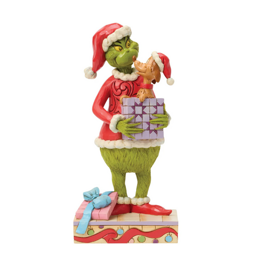 Grinch Holding Gift with Max