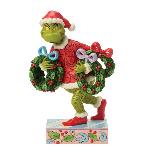 Grinch with Multiple Wreaths