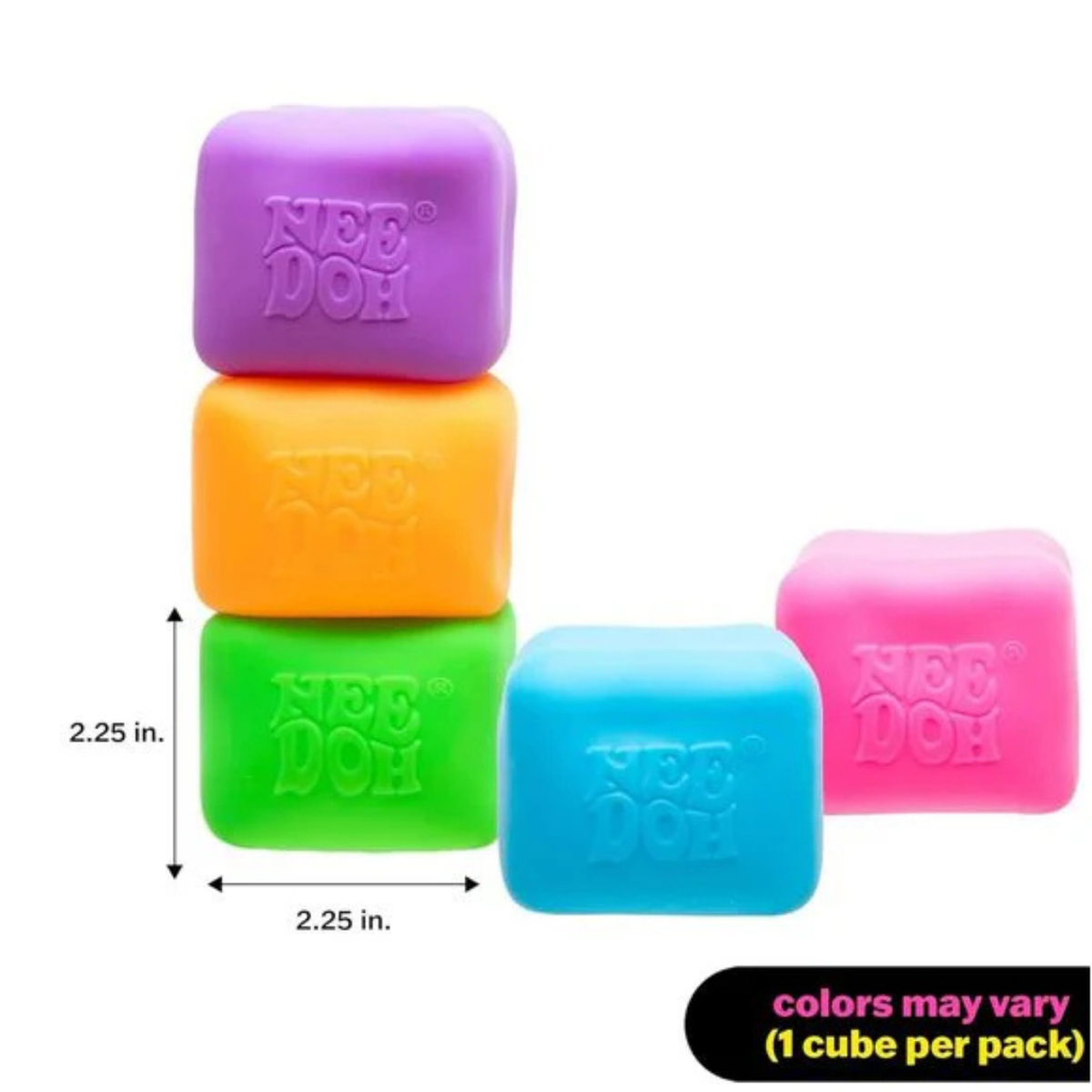 Schylling NeeDoh Nice Cube Glow Squishy Fidget Toy (LIMIT OF 2)