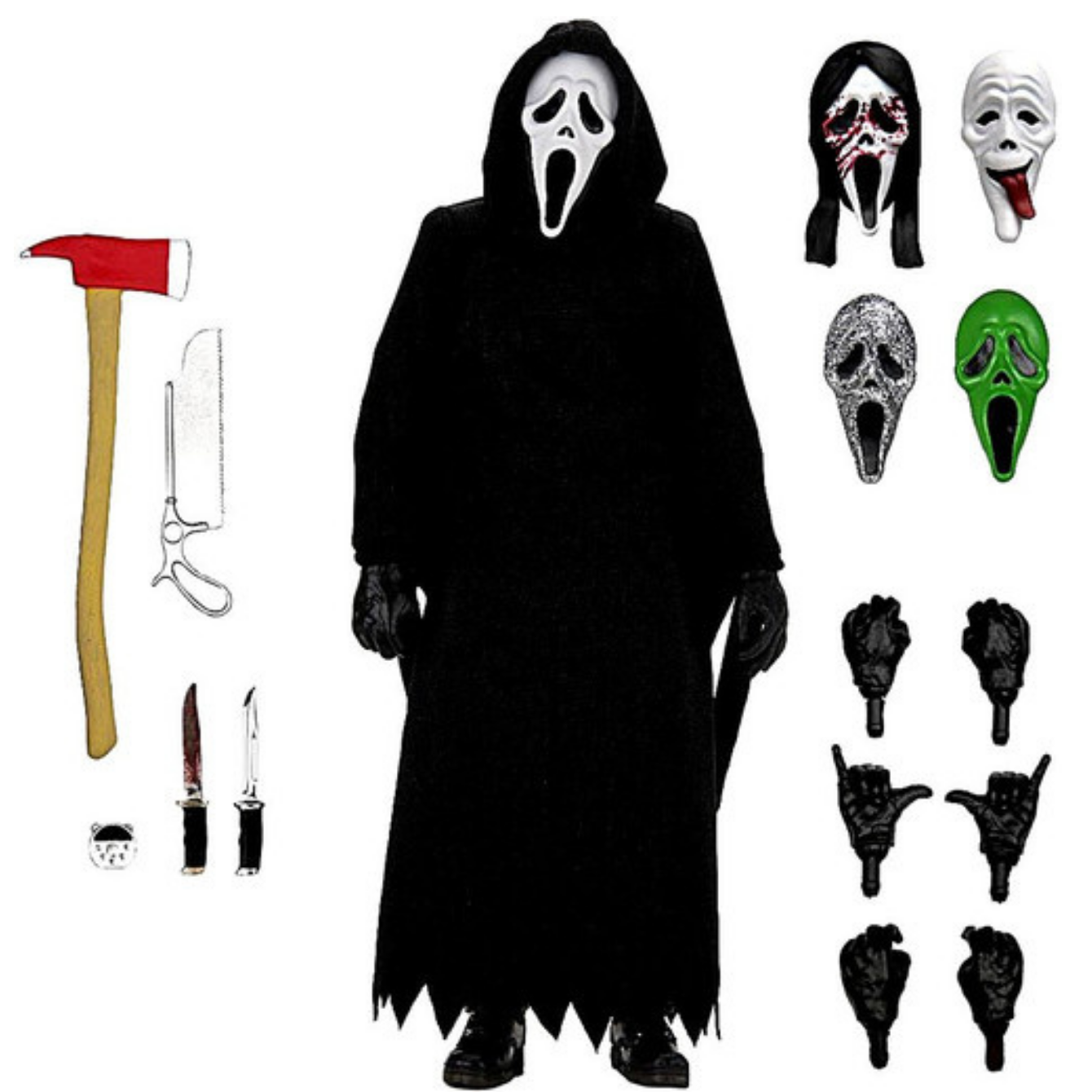 GHOST FACE – 8” CLOTHED ACTION FIGURE – GHOST FACE