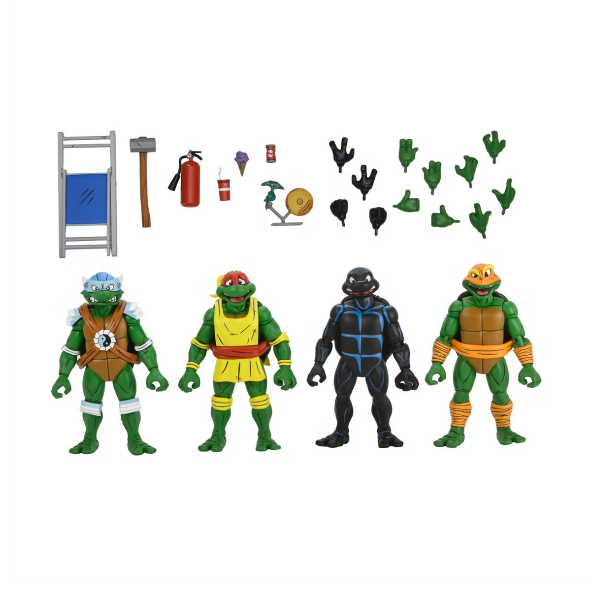 Teenage Mutant Ninja Turtles Cartoon Stump Wrestling Turtles 7" Scale Action Figures - 4pk