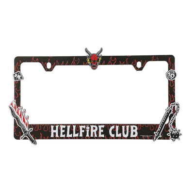 STRANGER THINGS HELLFIRE CLUB PLASTIC LICENSE PLATE FRAME