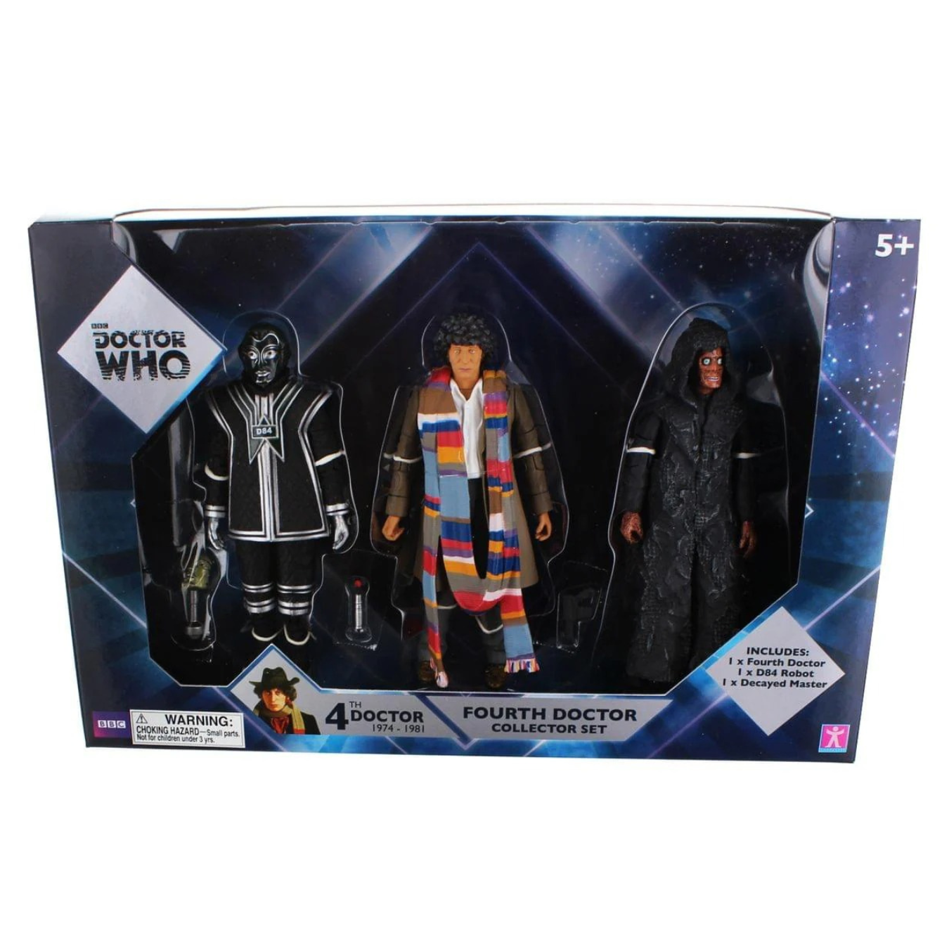 Doctor Who 5.5" Action Figure Set: 4th Doctor, D84, Decayed Master