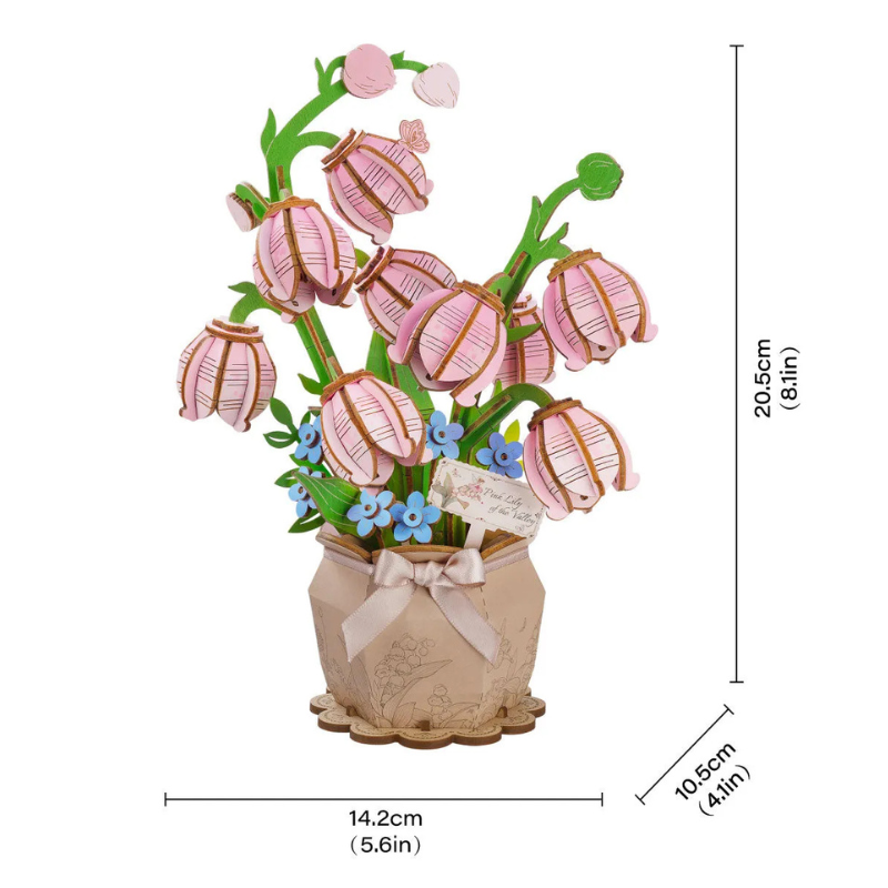 Rowood Pink Lily of the Valley DIY Flower Bouquet TF003