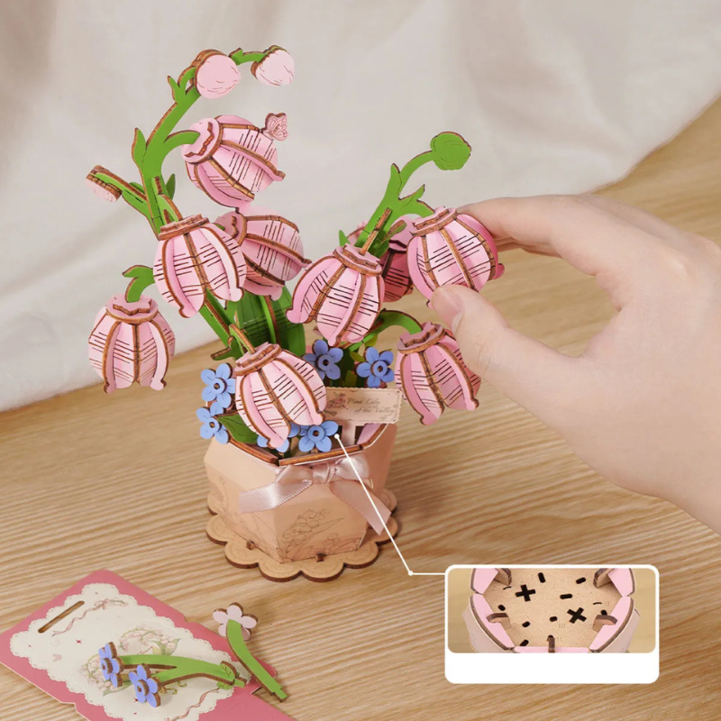 Rowood Pink Lily of the Valley DIY Flower Bouquet TF003