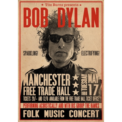 Bob Dylan Manchester Free Trade Hall Concert Poster