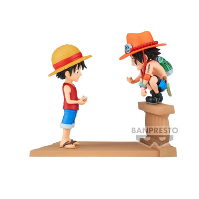 One Piece World Collectable Figure WCF Log Stories Monkey D. Luffy and Portgas D. Ace 3.2-Inch Collectible PVC Figure