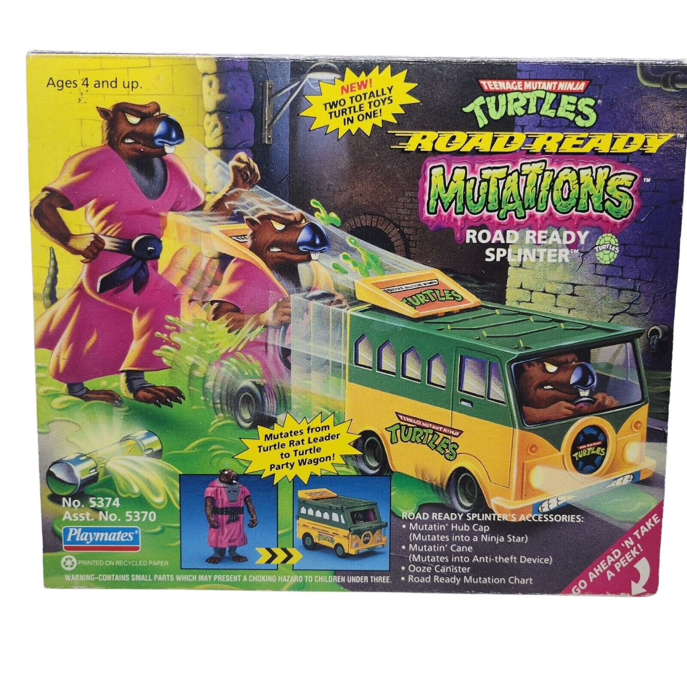 Road Ready SplinterTMNT Mutations 1993 Playmates