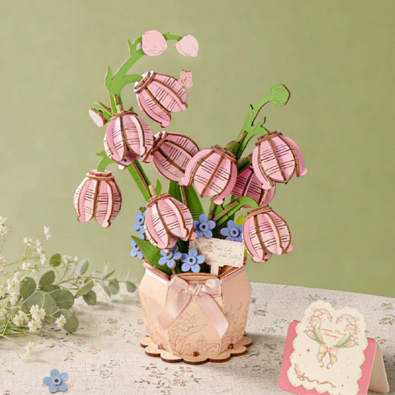 Rowood Pink Lily of the Valley DIY Flower Bouquet TF003