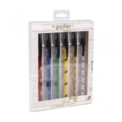 Harry Potter Set of Ballpoint Pens Pack of 6 Colored Pens