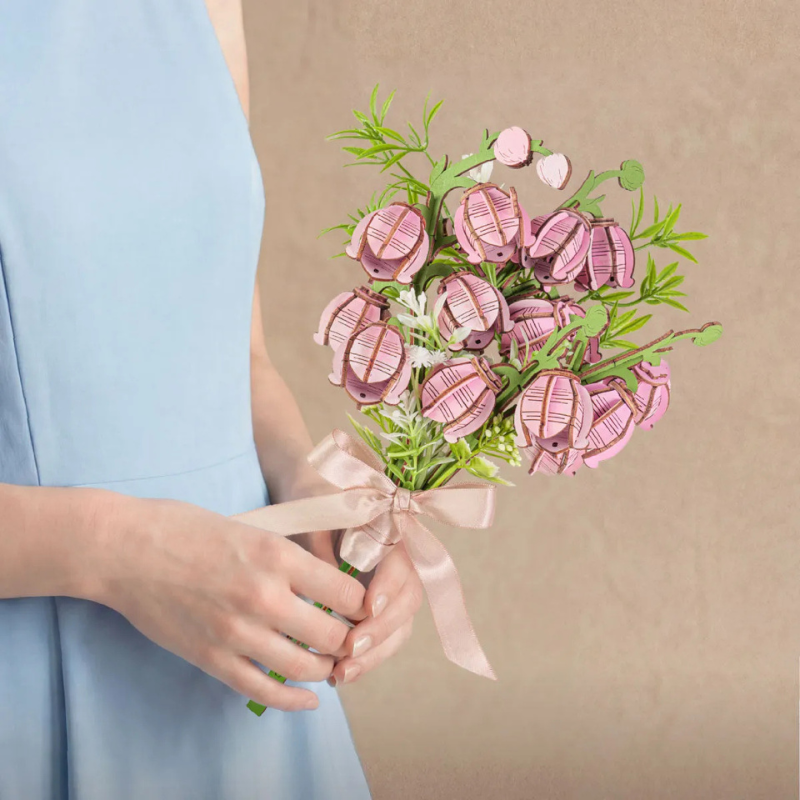 Rowood Pink Lily of the Valley DIY Flower Bouquet TF003