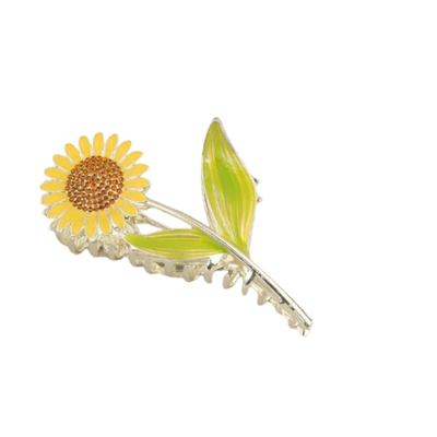 Metal Sunflower Hair Claw Clip