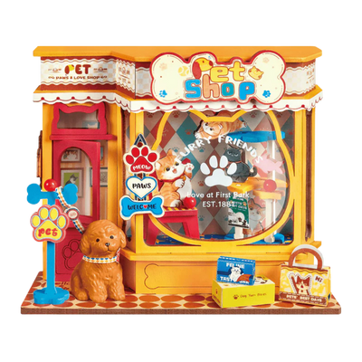 Rolife Pawfect Pet Shop DIY Miniature House