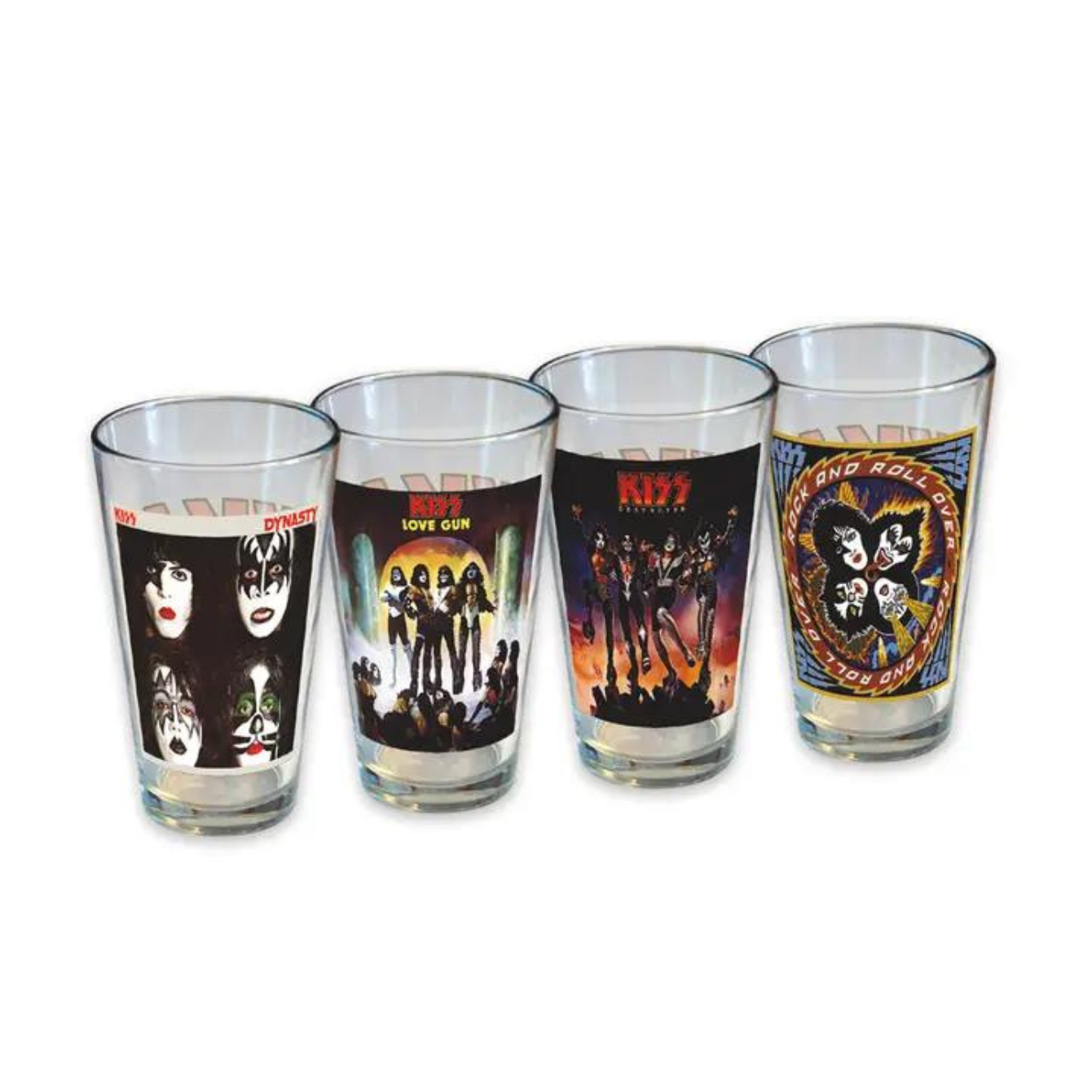 Kiss Drinking Glass Set (4-Pack / 16oz)