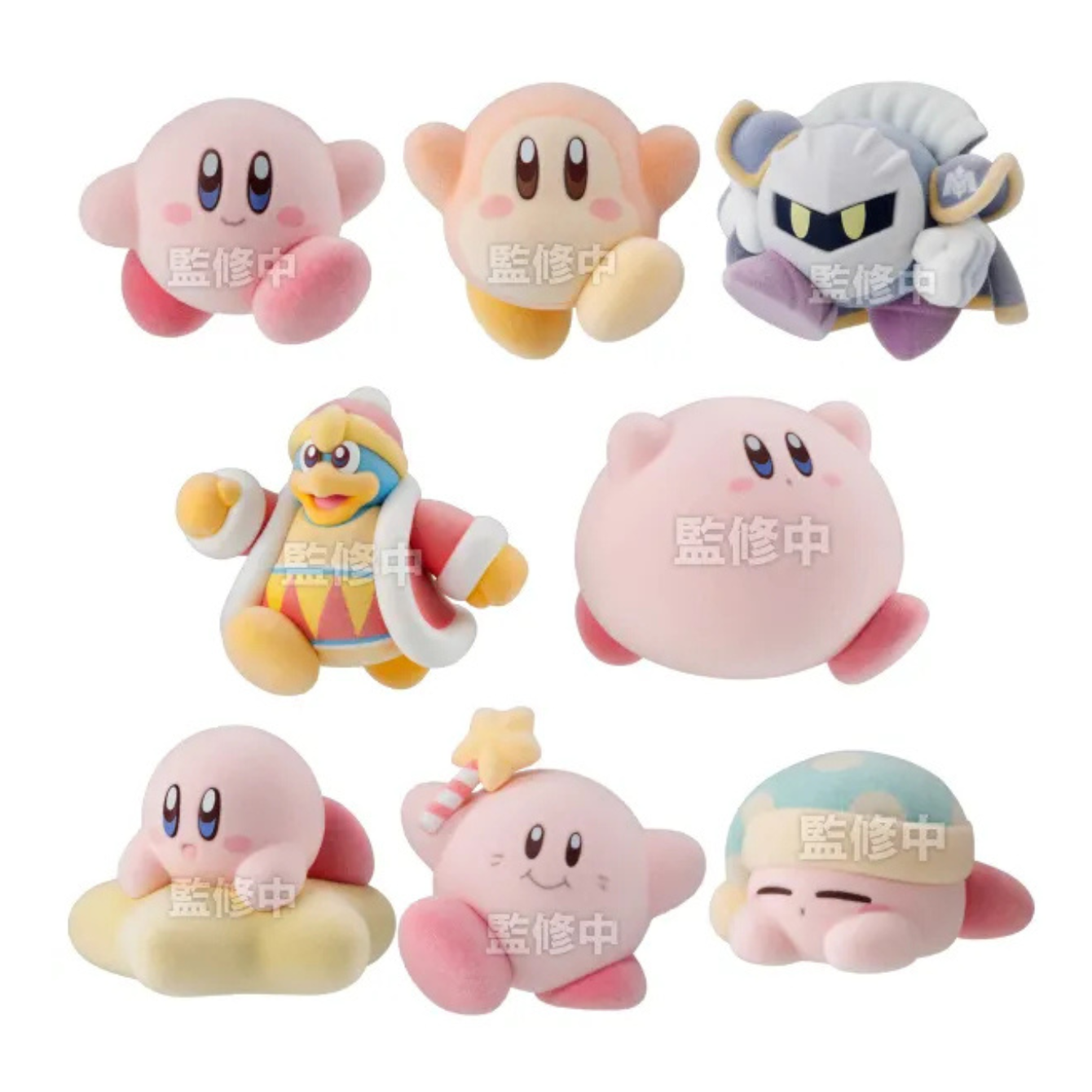 Kirby PuPuPu Flocked Doll "Kirby", Bandai Shokugan Flocky Doll