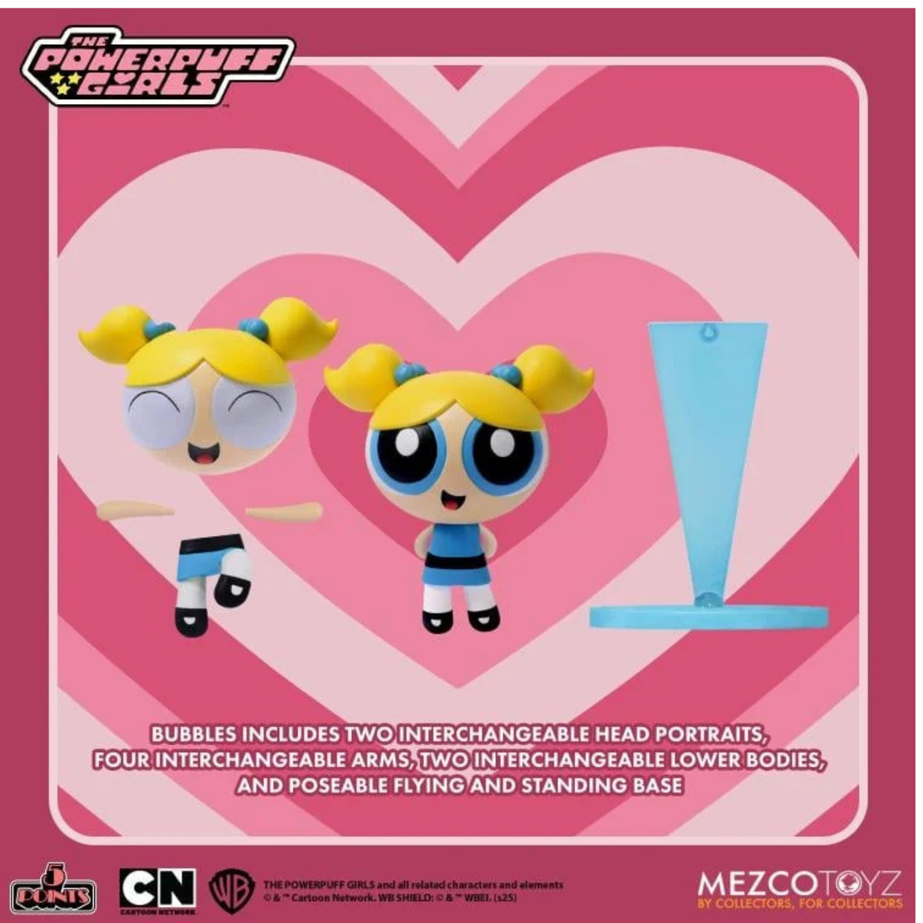 The Powerpuff Girls - Bubbles 5 Points 3.75" Scale Action Figure
