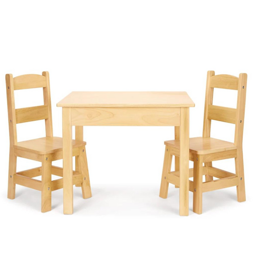 Wooden Table & Chairs - Natural