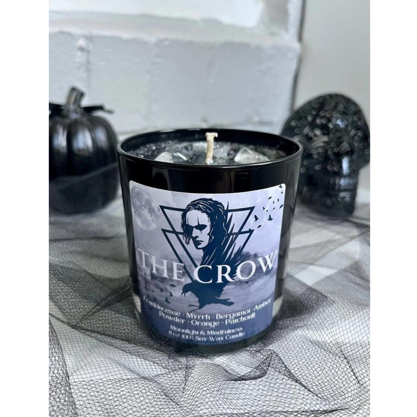 Horror Movie Crystal Candles, 100% Soy Wax, Spooky Decor The Crow