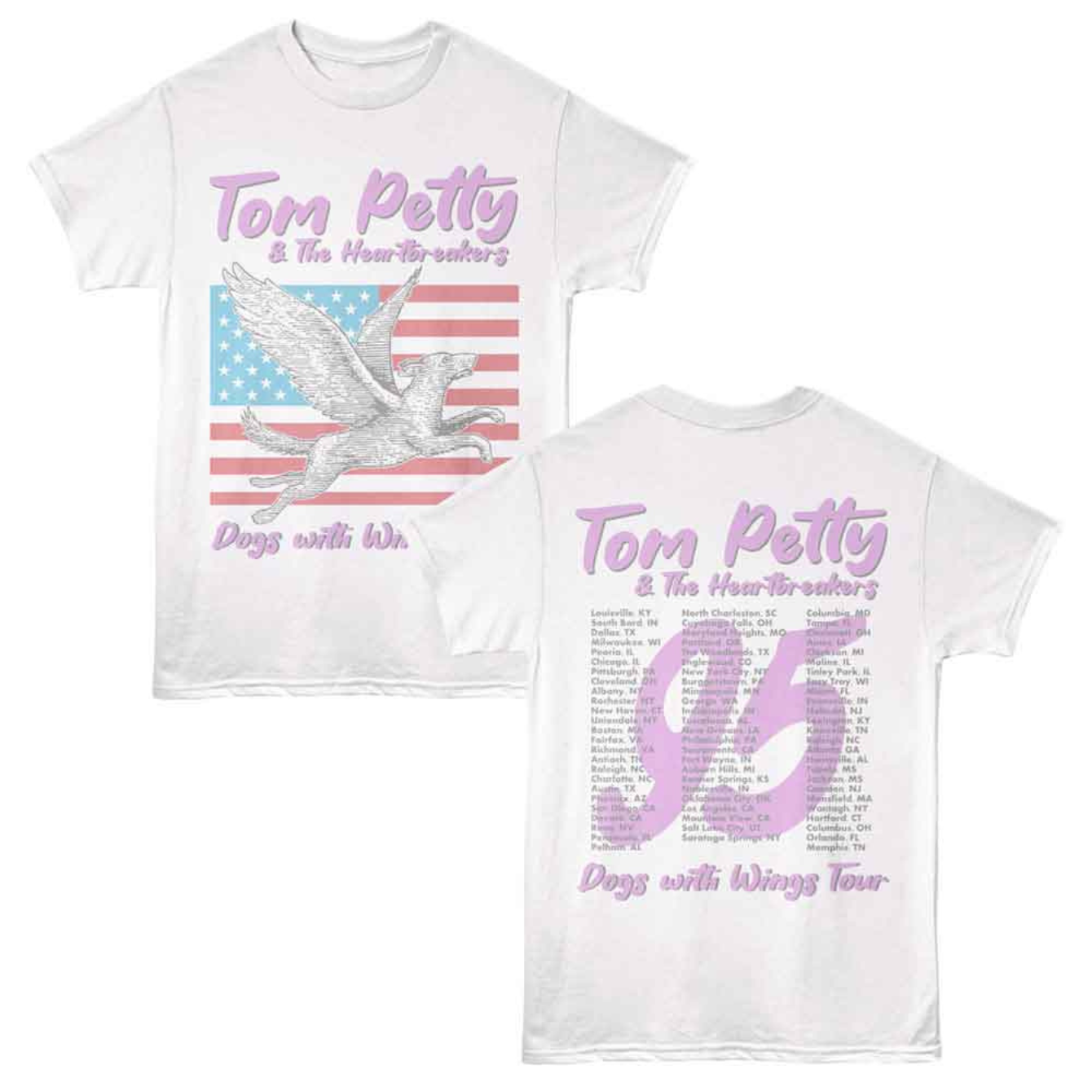 Tom Petty Dogs with Wings Tour T-shirt