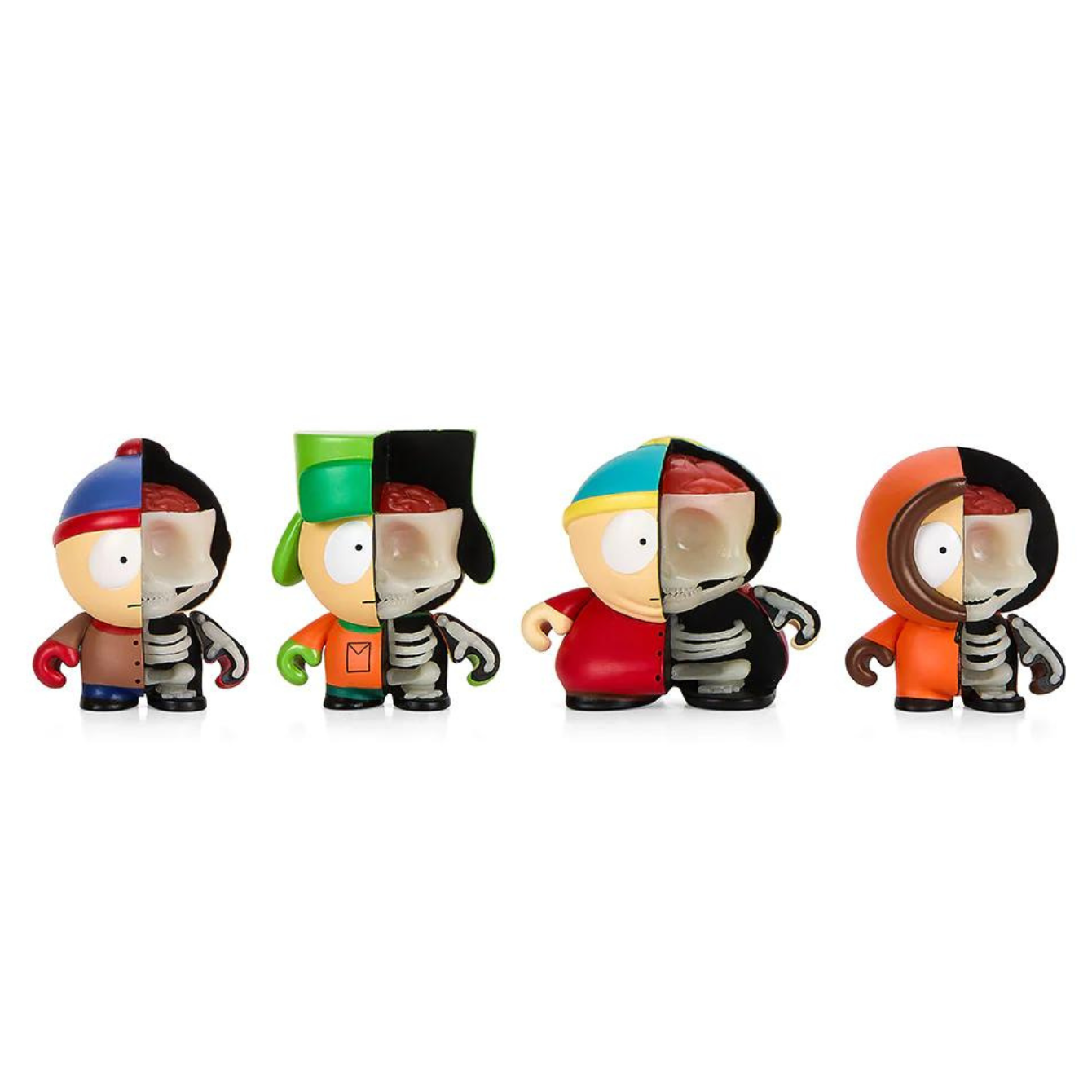 SOUTH PARK ANATOMY BOYS 2" VINYL FIGURE 4-PACK GLOW-IN-THE-DARK EDITION