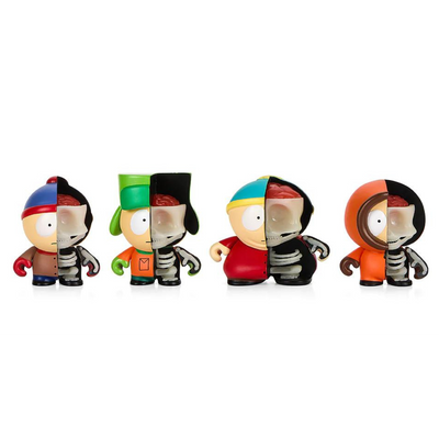 SOUTH PARK ANATOMY BOYS 2" VINYL FIGURE 4-PACK GLOW-IN-THE-DARK EDITION