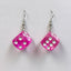 Transparent Color Dice Earrings