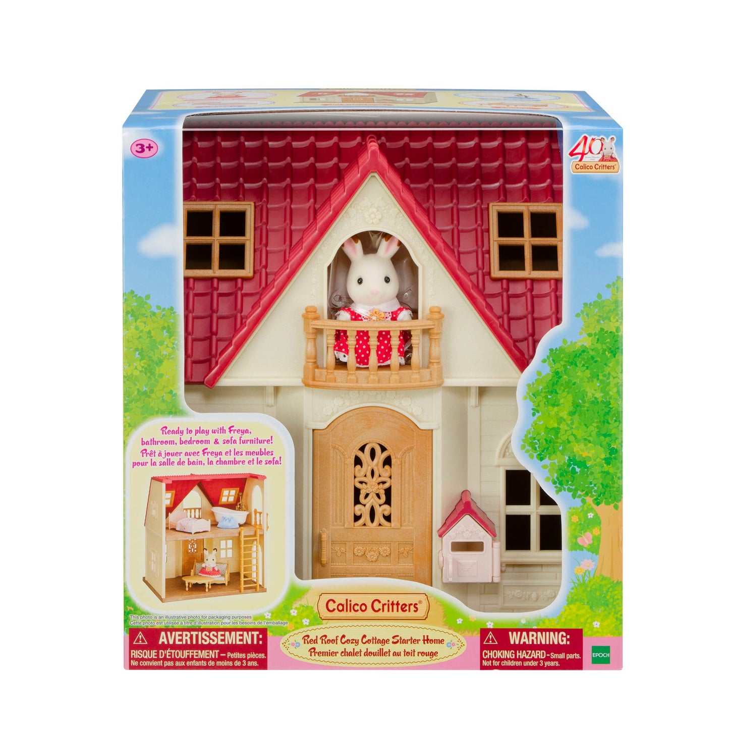 Calico Critters Red Roof Cozy Cottage, Dollhouse Playset