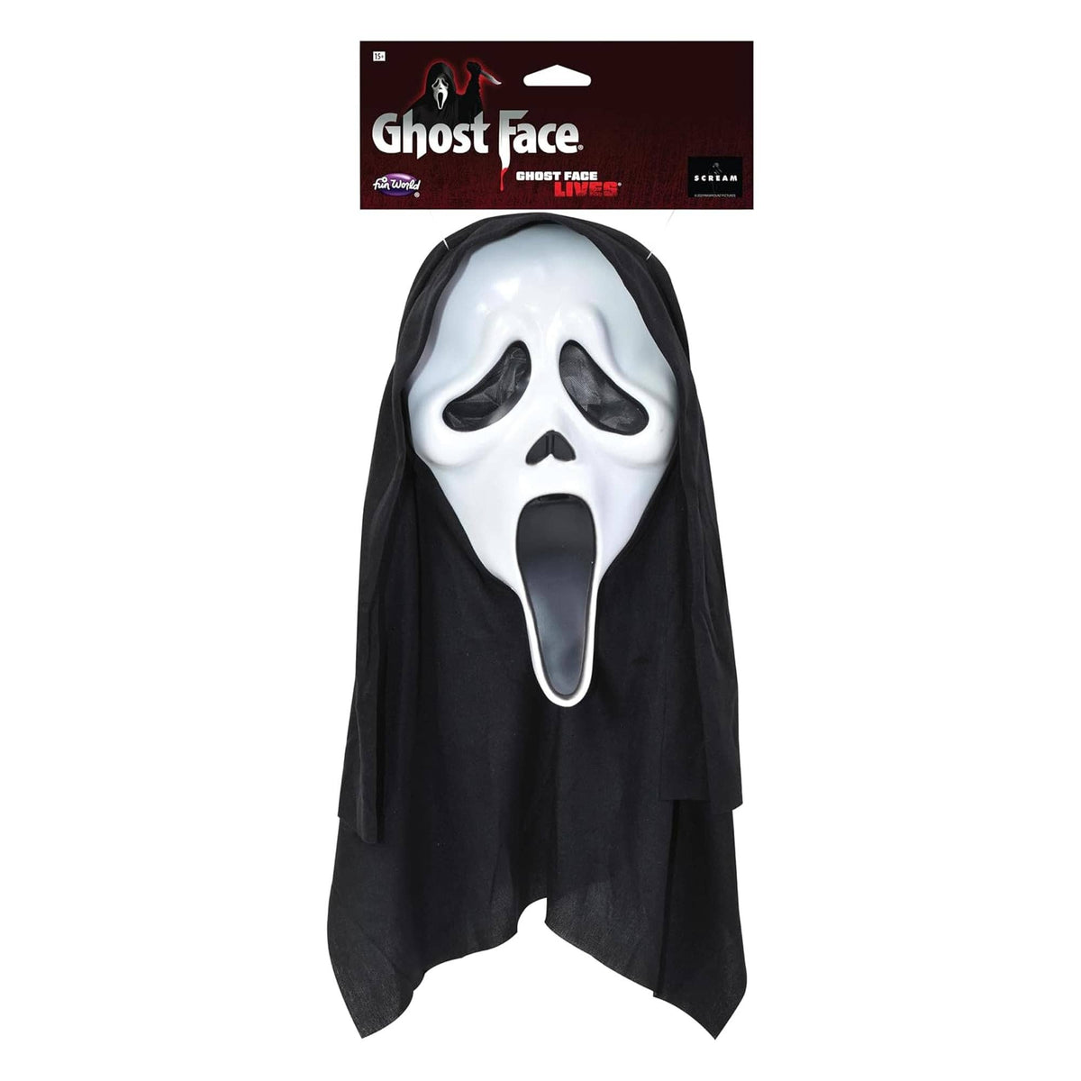 Ghost Face Adult Costume Mask w/ Shroud