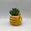 Garfield Head Mini Ceramic Planter with Faux Plant