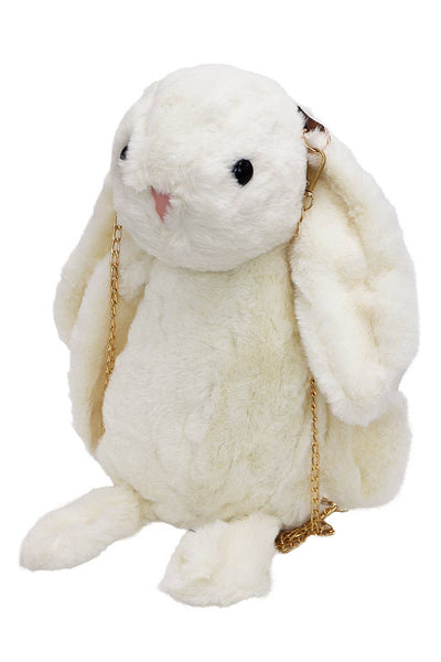 Bunny Rabbit Fuzzy Faux Fur Crossbody Bag Random Color