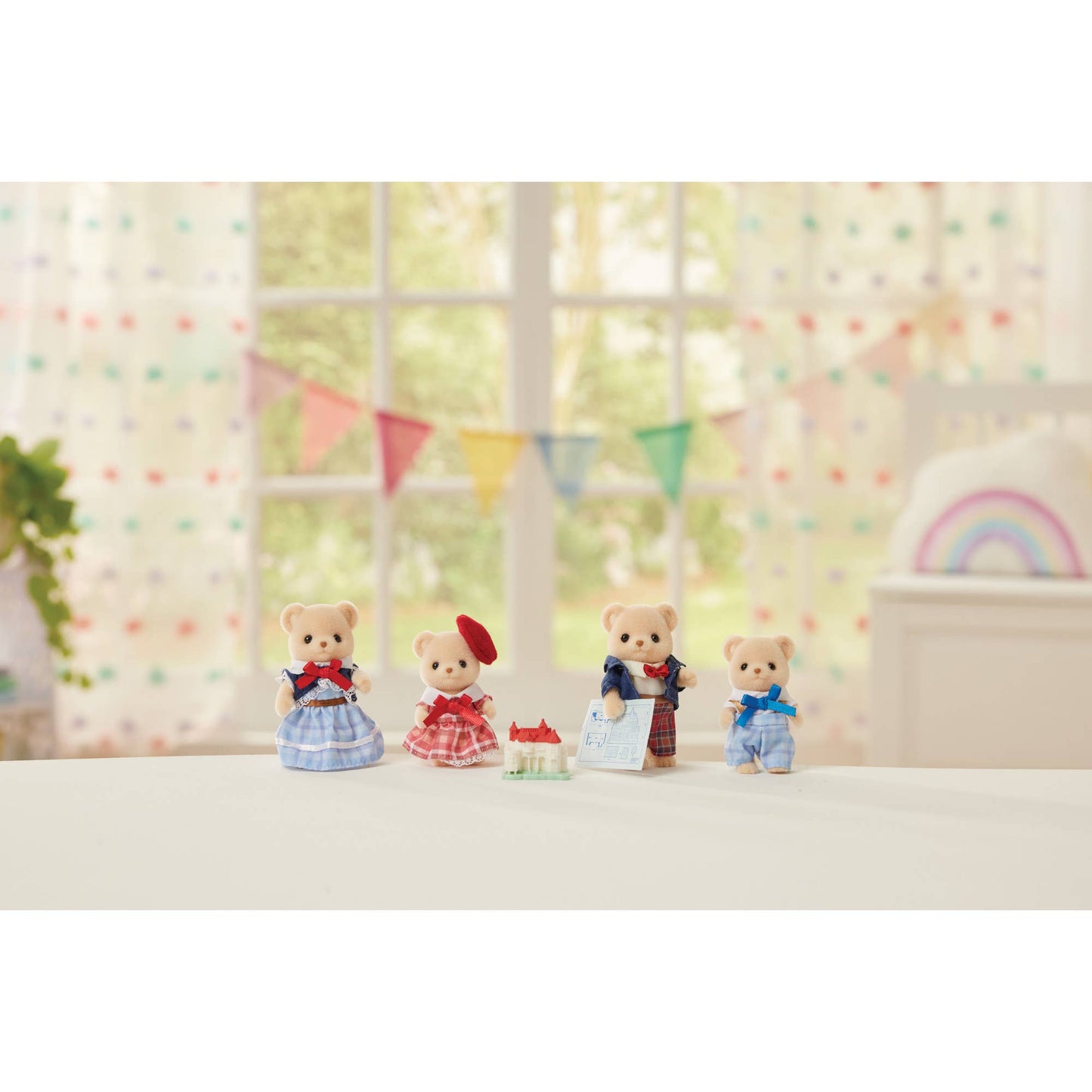 Calico Critters Biscuit Bear Family, 4 Doll Figures