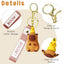 Capybara Bathtub Figurine Keychain Orange Acrylic Key Charm