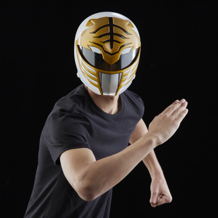 Mighty Morphin Power Rangers Lightning Collection White Ranger 1:1 Scale Wearable Helmet