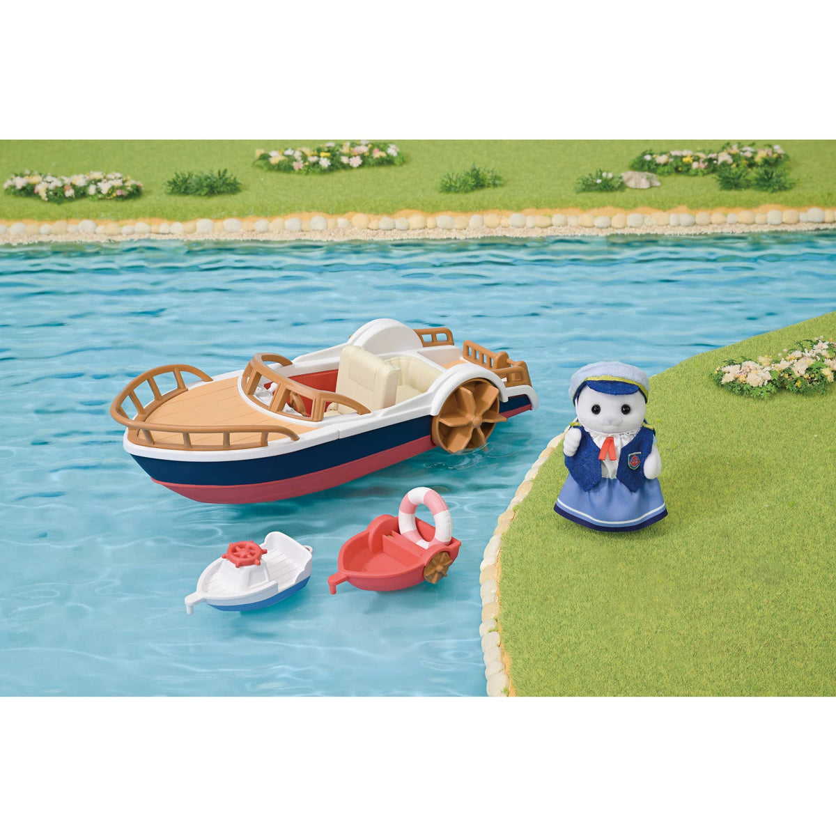 Calico Critters Seal Sailor's Leisure Boat, Doll Playset