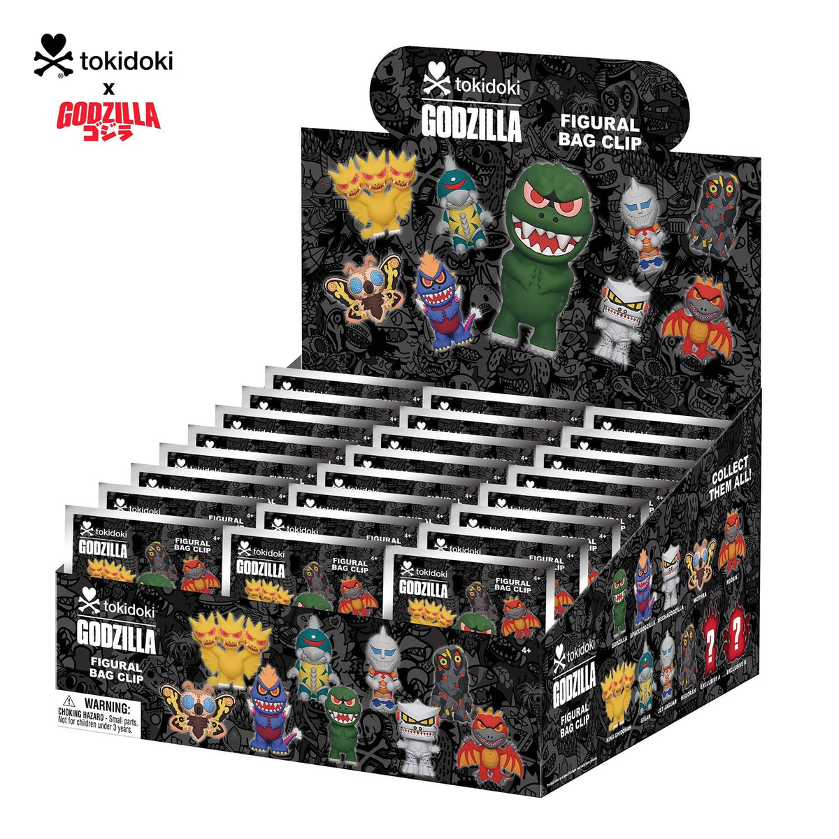 Tokidoki X Godzilla Blind Bag 3D Foam Bag Clip | One Random