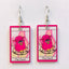 Acrylic Hen Wearing Boots Earrings