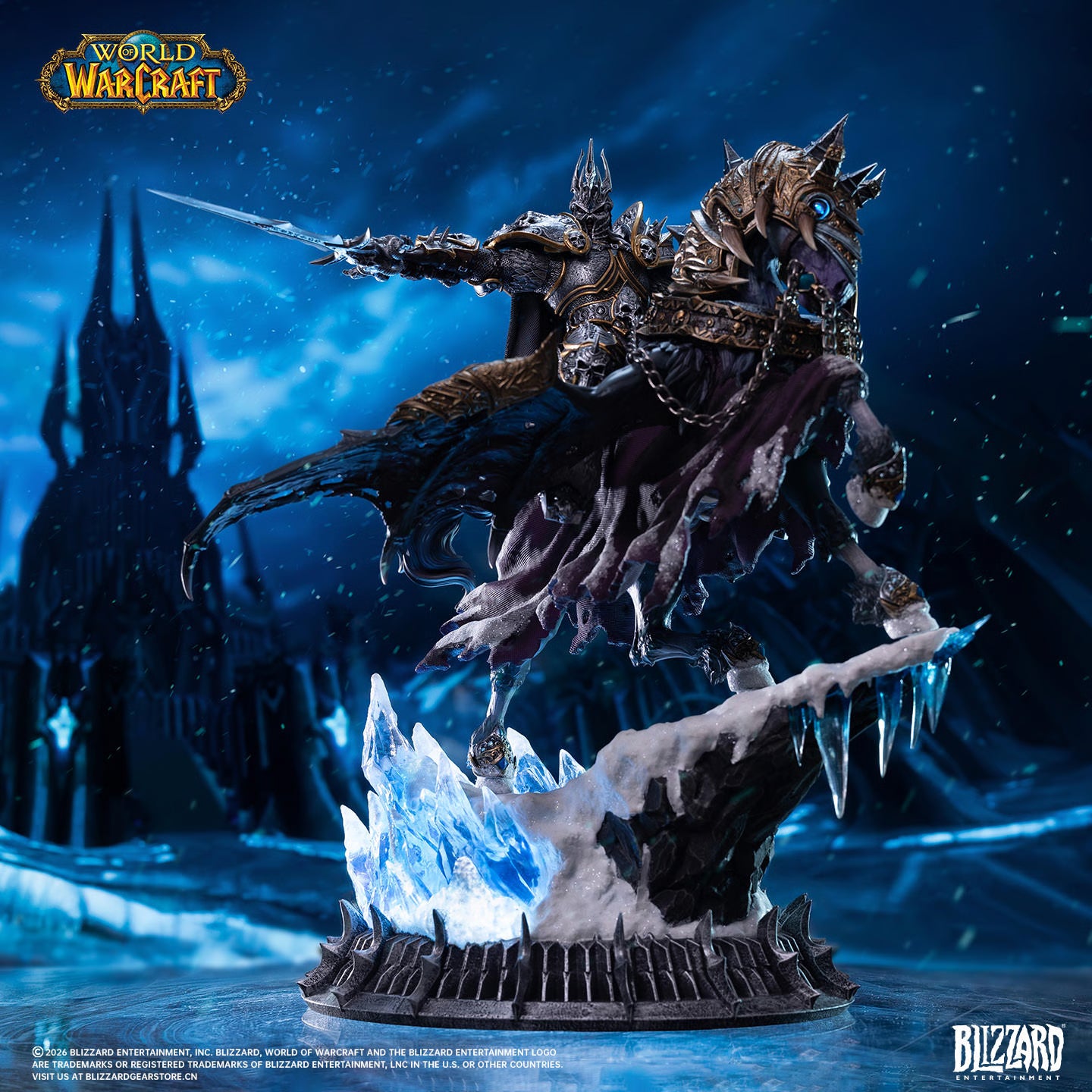 PRE-ORDER Warcraft The Lich King & Invincible (14-Inch) Statues Activision Blizzard