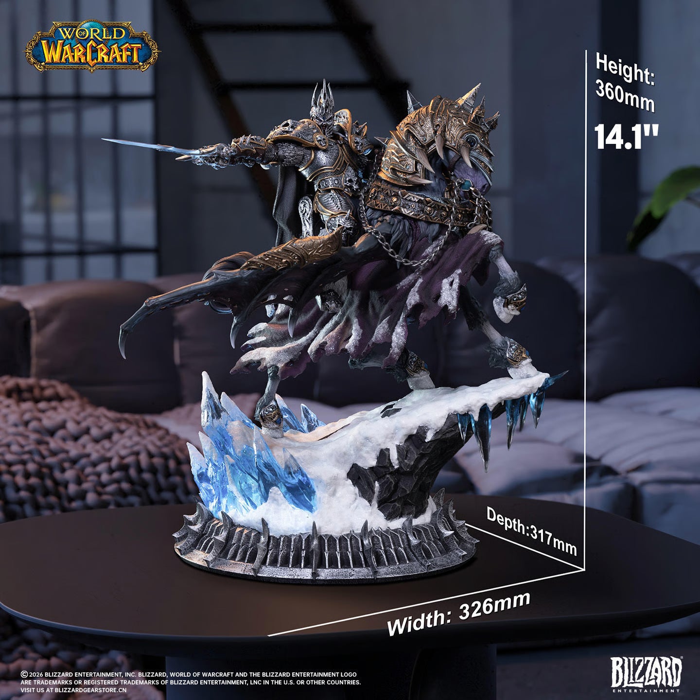 PRE-ORDER Warcraft The Lich King & Invincible (14-Inch) Statues Activision Blizzard