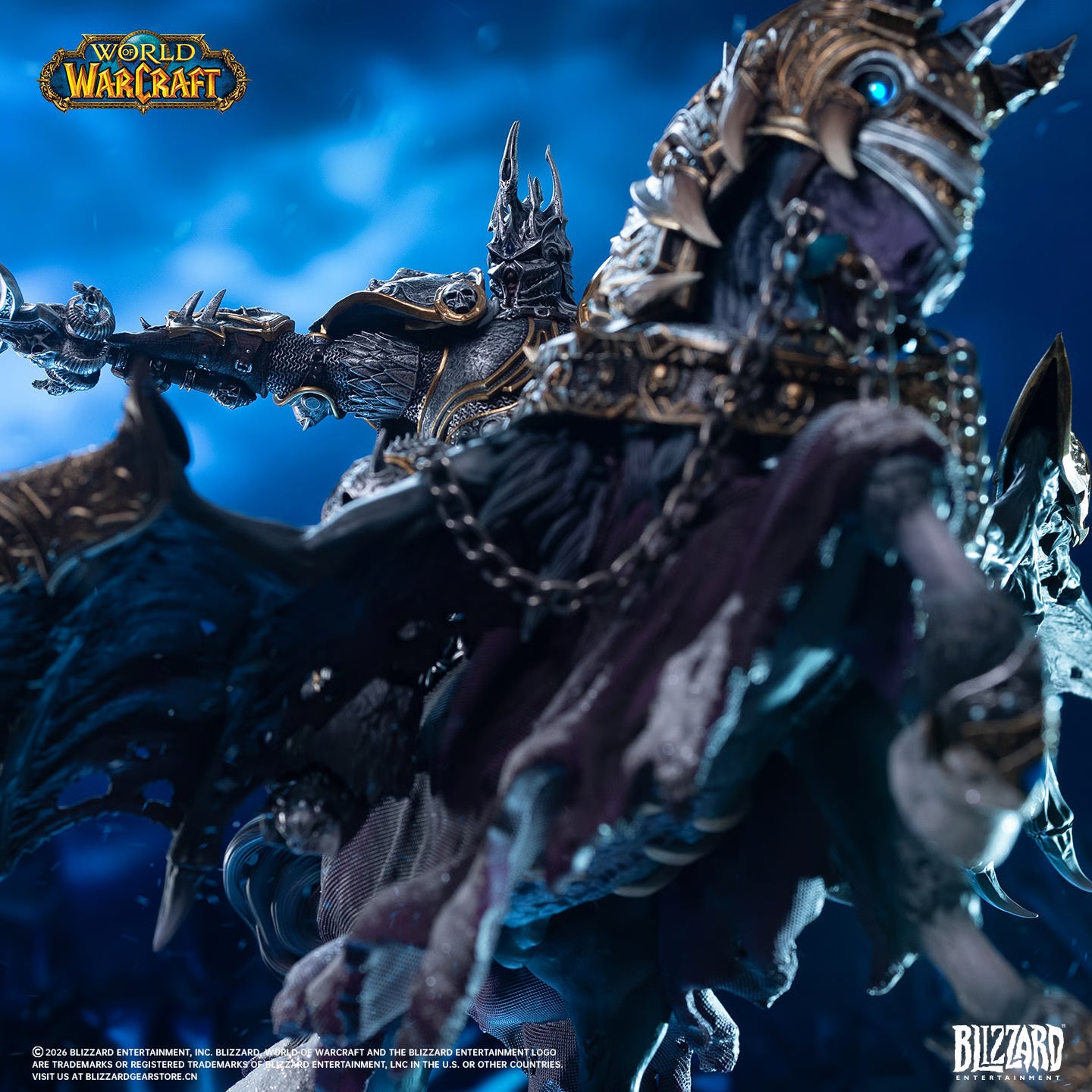 PRE-ORDER Warcraft The Lich King & Invincible (14-Inch) Statues Activision Blizzard