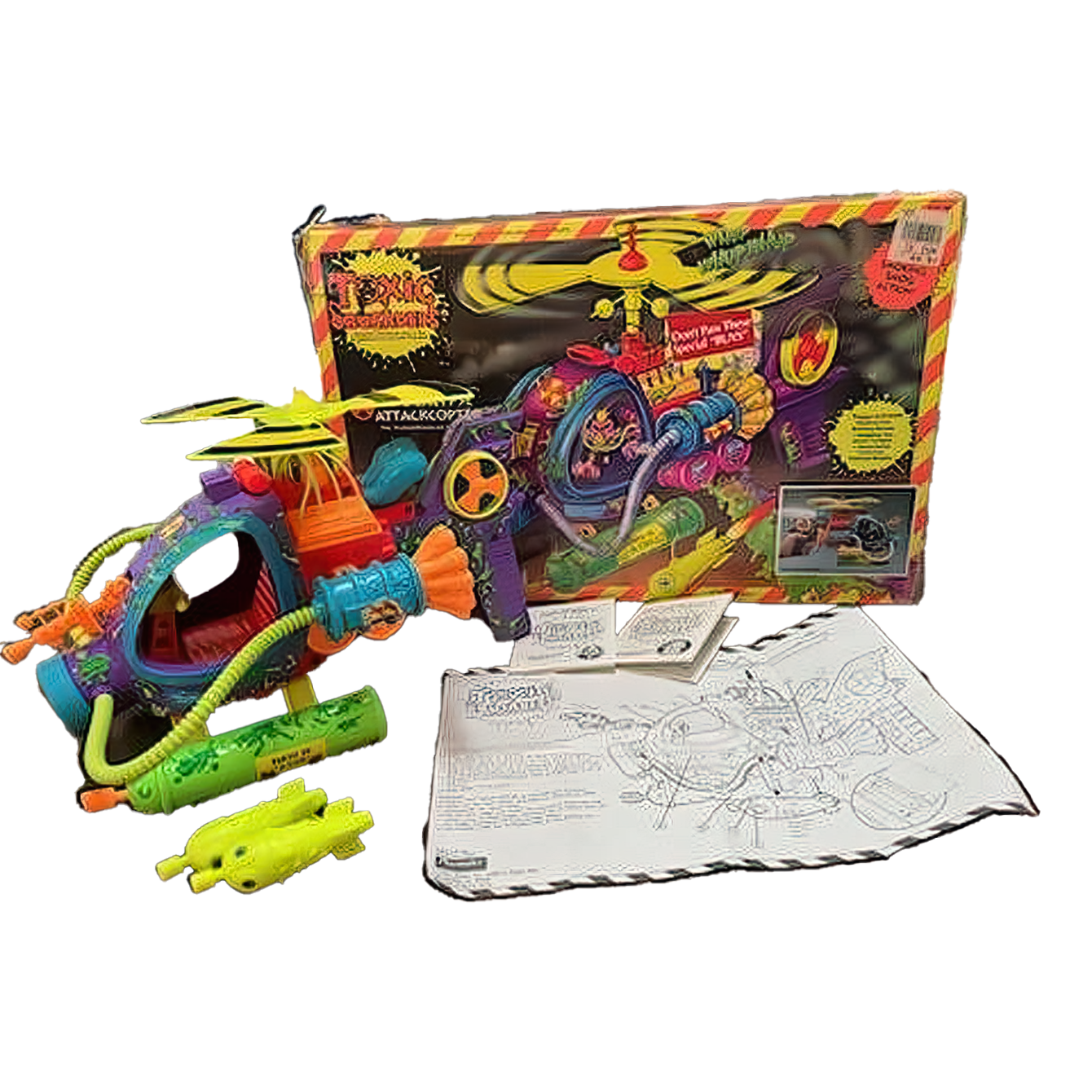 1991 Playmates Toxic Crusaders Boxed Vehicle - Apocalypse Attackcopter